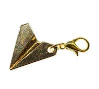 Miniblings Papier Avion Charm Tirette Avions Style Origami Or - Argent Collier Pendentif Bijoux Faits à la Main I - breloque Pendentif - Pendentif pour Bracelet