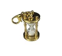 Miniblings Pendentif en forme de sablier avec fermeture éclair en métal doré, 19mm, Verre Métal, Non connu