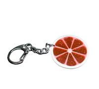 Miniblings Porte-clé Porte-clés de pamplemousse orange sanguine rouge - bijoux à la mode main I I Pendentif trousseau de clés Porte-clef