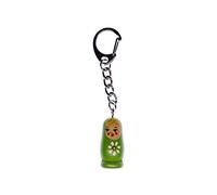 Miniblings poupée russe Porte-clé Porte-clés Matriochka poupée russe en bois vert - bijoux à la mode main I I Pendentif trousseau de clés Porte-clef