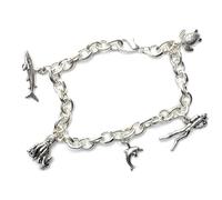 Miniblings Tortue Bracelet de plongée Dauphin Requin Poulpe - Bijoux Faits à la Main - la Mode pour Dames Bracelet Fille