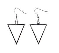 Miniblings triangle Boucles d'oreille boucle oreille géométrie de suspension métal argent forme abstraite - la mode des bijoux faits à la main I Boucles d'oreille d-oreilles argentait