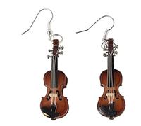 Miniblings Violon Instrument Boucles d'oreille - Bijoux à la Mode I Violoniste Musique avec Boîte - Argent