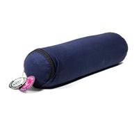 Minibolster bleu foncé coton BIO (OCS) -- 40x12cm ; ±920g