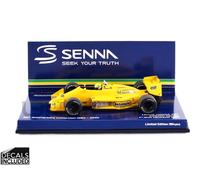 Minichamps 540873392 - Lotus Hond. 99T Ayrton Senna 1st Win Monaco GP 1987 Dirty Version 30th Anniversary - echelle 1/43 - modèle de Voiture