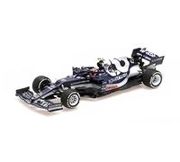 MINICHAMPS 1:43 Scuderia Alphatauri Honda AT2-Pierre Gasly-3rd Azerbaijan GP 2021 Voiture Miniature de Collection, 417210710, Blue/White
