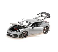 Minichamps 110062122 - Porsch. Cayman GT4 RS Silver Metallic with Weissach Package 2024 - échelle 1/18 - modèle de Voiture