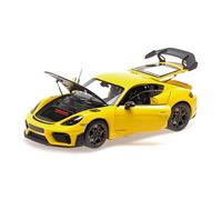 Minichamps Voiture miniature 1/18 Porsche Cayman GT4 RS Weissach Package Jaune 2024