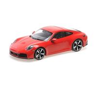 Minichamps 155064020 - Porsch. 911 (992.2) Carrer. Coupe Red 2024 - Échelle 1/18 - modèle de Voiture