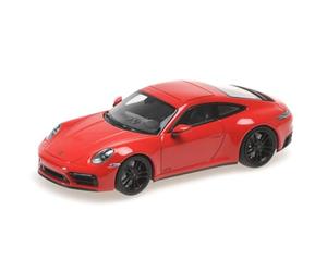 Minichamps 410063000 - Porsch. 911 (992) Carrera 4 GTS Red 2019 - echelle 1/43 - modèle de Voiture