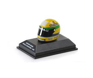 Minichamps 540309101 - Helmet Casco Ayrton Senna World Champion 1991 - échelle 1/8 - modèle de Voiture