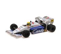 Minichamps 540843819 - Toleman Hart TG184 Ayrton Senna 2nd Place Monaco GP 1984 Dirty Version - échelle 1/18 - modèle de Voiture