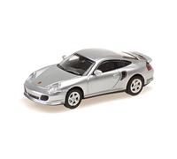 Minichamps 870068170 - Porsch. 911 Turbo Silver 2000 - échelle 1/87 - modèle de Voiture