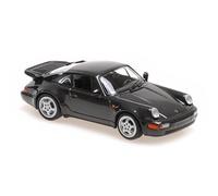 Porsche 911 Turbo 964 1990 Noir Métallique Maquette de Voiture 1:43 Maxichamps