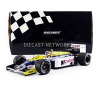 Minichamps- Miniature Voiture Williams Honda Fw11 1986 Echelle 1/18, 117860006, Blanc/Jaune/Bleu