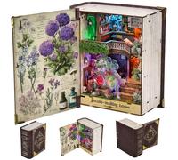 MiniCity Atelier de Potions Kit Book Nook DIY, Puzzle 3D en Bois avec LED | 18,5 × 8 × 21 cm; modèle pliable de 229 pièces avec éclairage LED; colle, outils et notice inclus; montage 4-6 h, dès 14 ans.