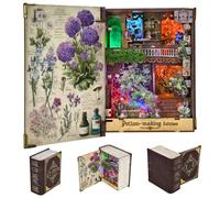 MiniCity Atelier de Potions, Kit Book Nook DIY, Puzzle 3D en Bois avec LED | Se ferme comme un livre et s’ouvre en décor miniature; 229 pièces, LED, colle, outils et notice; montage 4-6 h, dès 14 ans.