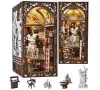 MiniCity Atelier du Bernin, Kit Book Nook DIY, Puzzle 3D en Bois avec LED | Construisez l'atelier du Bernin; 436 pièces avec LED; colle, outils et notice; 6-8 h, dès 14 ans; pour décor de bibliothèque.