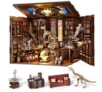 Minicity Beyond Library Max Kit de coin de livre miniature en bois avec lumière LED et couvercle anti-poussière pour adolescents et adultes