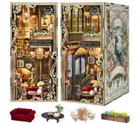 MiniCity Book Nook - Kit de Construction - Maison de poupée Miniature 3D - Coin de Livres - avec LED - Saison Lumineuse - Café