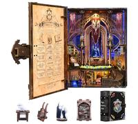 MiniCity Book Nook - Kit de construction - Maison de poupée miniature 3D - Coin de livres - Avec lumière LED (Magic Admissions Guide)