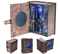 MiniCity Cercle Magique Book Nook DIY, Puzzle 3D en Bois avec éclairage LED | Se ferme comme un livre et s’ouvre en décor miniature; 260 pièces, LED, colle, outils et notice; montage 4-6 h, dès 14 ans.