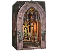 MiniCity Kit Book Nook - Maison de poupée DIY - Maison miniature à construire soi-même pour adultes avec lumière LED - Puzzle en bois 3D et serre-livres - Décoration et cadeau (Duomo di Mliano)