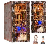 MiniCity Kit de maison de poupée miniature 3D pour adultes - Mini maison de livres - Décoration de livres - Cadeaux pour adolescents et amateurs de livres (fonderie aérospatiale)