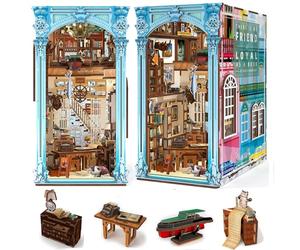 MiniCity Maison Hemingway, Kit Book Nook DIY, Puzzle 3D en Bois avec LED
