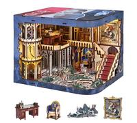 MiniCity Napoléon, Kit Book Nook DIY, Puzzle 3D en Bois avec éclairage LED