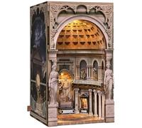 MiniCity Panthéon, Kit Book Nook DIY, Puzzle 3D en Bois avec éclairage LED