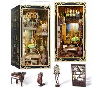 MiniCity Pianiste et Rossignol, Book Nook Kit, Puzzle 3D en Bois avec LED