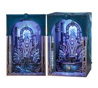 MiniCity Trône des Mers Book Nook Kit, Puzzle 3D en Bois avec éclairage LED | 11,5 × 11,5 × 18 cm; 80 pièces en bois, papier et plastique avec LED; colle, outils et notice; assemblage 2-4 h, dès 14 ans.