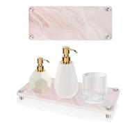 Minicoco Organiseur d'évier à séchage rapide, plateau en pierre pour salle de bain, plateau de rangement pour évier de salle de bain, dessous de verre en pierre, tapis de séchage pour comptoir de