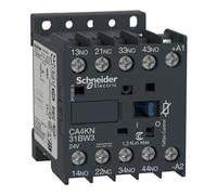 Tesys - contacteur auxiliaire k - ca4k - 3 no + 1 nf - 10a <= 50°c - ac-15 | dc-13 - bobine 24vcc avec antiparasite - 600v csa c22.2 No 14 | 690v b