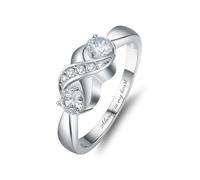 Minicremation Bague de crémation pour cendres personnalisée avec infini pour femme avec 2 pierres de naissance rondes simulées gravées personnalisées, Acier inoxydable, Zircone cubique