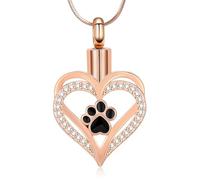 Minicremation Bijoux de crémation pour cendres - Collier urne en forme de cœur pour cendres - Pendentif commémoratif en forme de cœur - Souvenir funéraire pour les êtres chers - Pour homme et femme