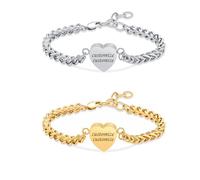 Minicremation Bracelet avec urne pour cendres en forme de cœur, bracelet crémation avec médaillon, maillon de cendres ajustable, bracelet commémoratif pour femmes - Toujours dans mon cœur, Acier