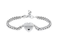 Minicremation Bracelet avec urne pour cendres en forme de cœur, bracelet crémation avec médaillon, maillon de chaîne pour cendres ajustable, bracelet commémoratif pour femmes - Toujours dans mon cœur