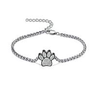 Minicremation Bracelet urne funéraire pour cendres - Bijou de crémation - Bracelet urne avec empreintes de pattes - Pour homme et femme - Bracelet commémoratif réglable