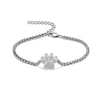 Minicremation Bracelet urne funéraire pour cendres - Bijou funéraire - Bracelet urne à empreintes de pattes pour femme et homme - Bracelet commémoratif réglable à maillons