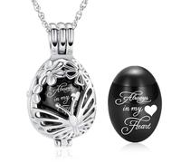 Minicremation Collier urne en forme de goutte en forme de papillon pour cendres en acier inoxydable - Mini urne souvenir creuse pour homme et femme, Acier inoxydable, Zircone cubique