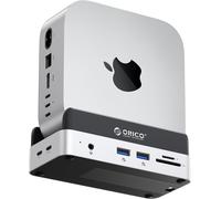 MiniDock Mac Mini M4 Dock & Support mit Boîtier SSD NVMe, USB C Hub mit 2 USB-A 10Gbps, SD/TF 3.0, Accessoire Parfait pour Mac Mini M4/M4 Pro - VSE