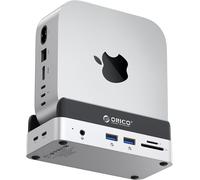 MiniDock Mac Mini M4 Dock & Support mit Boîtier SSD NVMe, USB C Hub mit 2 USB-A 10Gbps, SD/TF 3.0, Accessoire Parfait pour Mac Mini M4/M4 Pro - VSE
