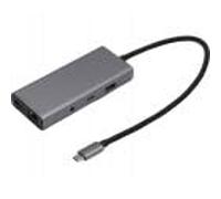 MiniDock USB-C 2X HDMI LAN 3xUSB-A +1xUSB-C + Audio + PD 3.0