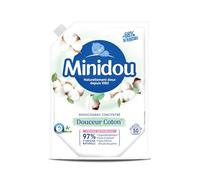 MINIDOU - Adoucissant Concentré Douceur Coton pour Peaux Sensibles, Format Recharge, 50 Lavages, 1L