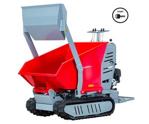 Minidumper hydrostatique à chenilles avec pelle 80KG benne basculante 500KG 9CH à démarrage électrique Torros HRD500HSE