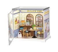 Minie House Kit - Tiny House Model, | Kit d'artisanat de la maison fait à la main, jeu de bâtiments miniatures, petite maison décorative avec meubles, lumières LED et accessoires pour