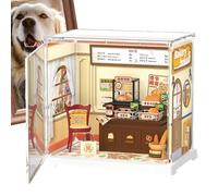 Minie House Kit - Tiny House Model, | Kit d'artisanat de la maison fait à la main, jeu de bâtiments miniatures, petite maison décorative avec meubles, lumières LED et accessoires pour