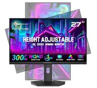 Minifire Écran Gamer 27 Pouces QHD 300Hz - Moniteur PC Gaming 2K 2560x1440, 1ms, FreeSync, 98% DCI-P3, HDR10, 2xDP1.4, 2xHDMI, Rotatif Vertical/Horizontal, Réglable en Hauteur - MFG27F6Q Pro